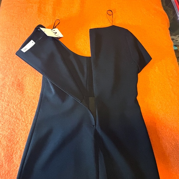 Zara black short sleeve mini dress made in Europe NWT - Picture 14 of 16